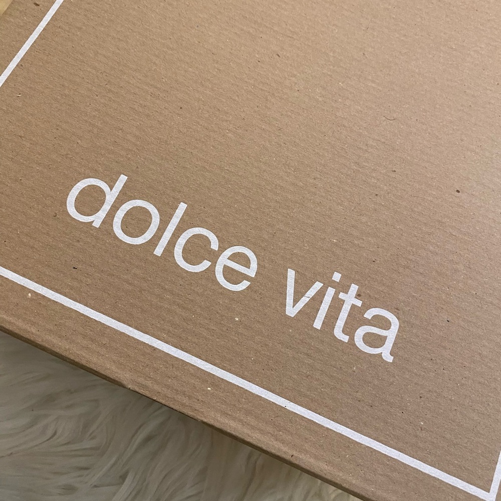 Dolce Vita Latoya Crystal Vinyl Clear Strap Cork Platform Heels 6.5 - Picture 2 of 6